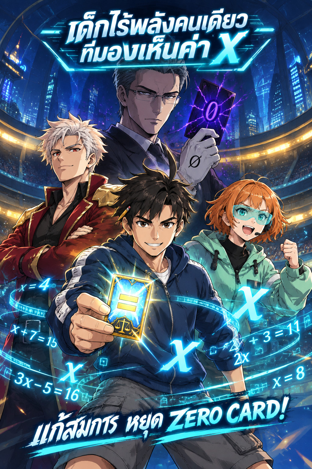 เด็กไร้พลังคนเดียวที่มองเห็นค่า x — ศึกการ์ดสมการหยุด ZERO CARD